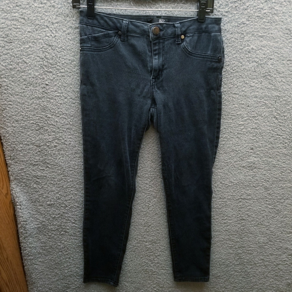 1822 Denim Women's 6 Gray Skinny Jeans 30" 26" 9"